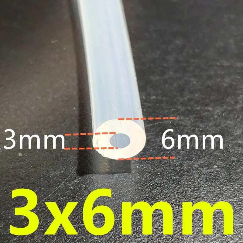 1 Meter Food Grade Transparent Silicone Tubing - 0.5mm to 12mm Diameter Range