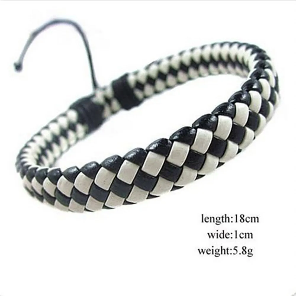 Simple Design Leather Bracelet For Women Men Punk Rope Chain Charms Bangles Gothic Jewelry Gifts A621