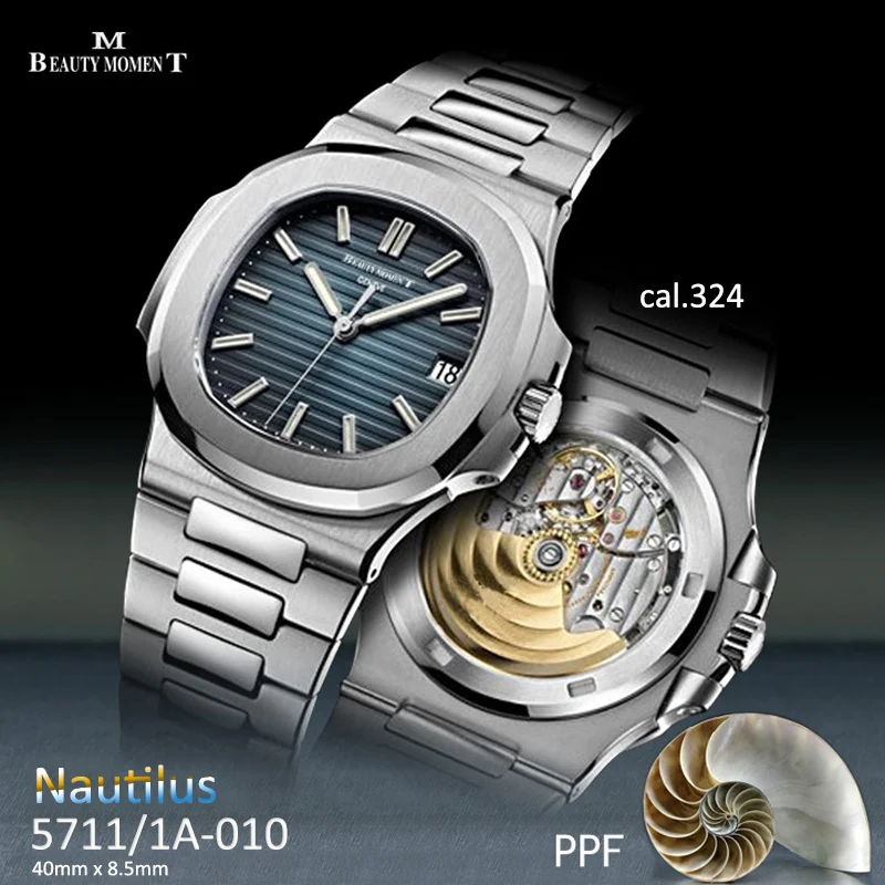 

Men's Mechanical Watch PPF V4 Nautilus 5711 Stainless Steel Watch 324 Mechanical Movement AAA High Quality