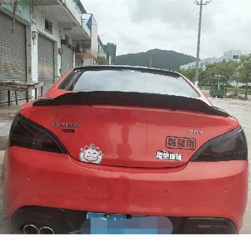 Спойлер для автомобиля Rohens Coupe из настоящего углеродного волокна 2008-2013 FRP hyundai Genesis Coupe, багажник, задняя губка, задний плавник, крыло R, моделирование