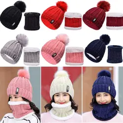 Cold Protection Neck Warmer Riding Sets Beanie Winter Warm Snow Ski Cap Hat Scarf Set Beanies Hats