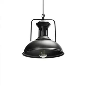

Nordic Minimalist Creative Single Head Iron Pot Lid Chandelier Retro Industrial Style Restaurant Bar Cafe Chandelier