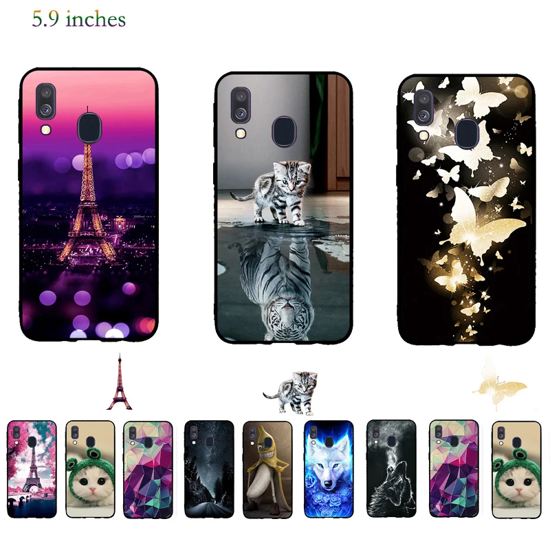 Роскошные Fundas Coque для samsung Galaxy A40 Чехол обложка чехол-накладка на заднюю панель из