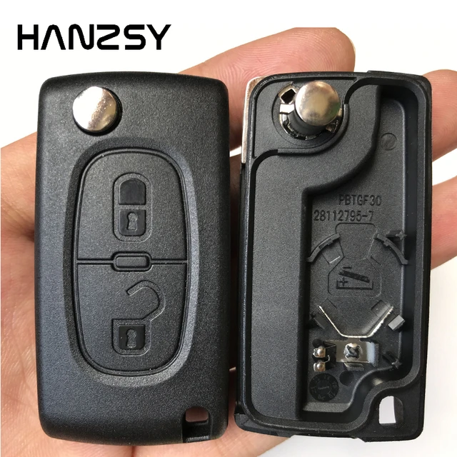 Coque De Clé Télécommande À 2 Boutons, Pliable, Lame Hu83/va2, Pour Peugeot  308 407 206 307 Et Citroën C5 C3 C4, Ce0536 - Clé De Voiture - AliExpress