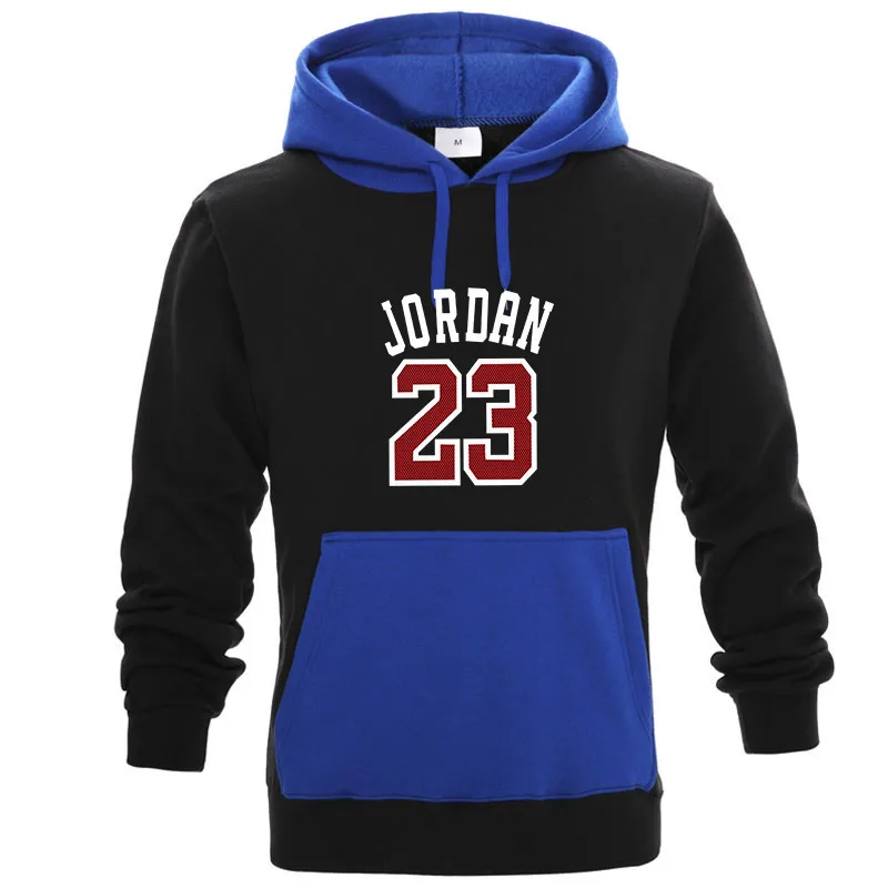3 Брендовая мужская Толстовка контрастного цвета с длинным рукавом JORDAN 23 с капюшоном, мужская толстовка с капюшоном, спортивный костюм, пальто, повседневная спортивная одежда, толстовки - Цвет: 3