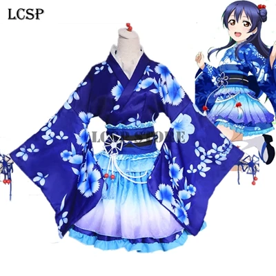 LCSP LoveLive! Эли аясе Элли юката Awaken японский костюм для косплея Аниме Любовь live кимоно Униформа полный комплект одежды - Цвет: Sonoda Umi