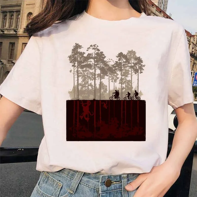 Stranger Things 3 Женская футболка Eleven Upside Down friend женская футболка забавная Футболка с принтом гранж Харадзюку - Цвет: 21113