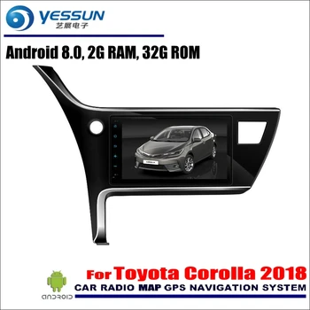 

YESSUN 9" Android 8.0 For Toyota Corolla 2018 Car Android Radio Player GPS Navi Map Navigation Media No DVD