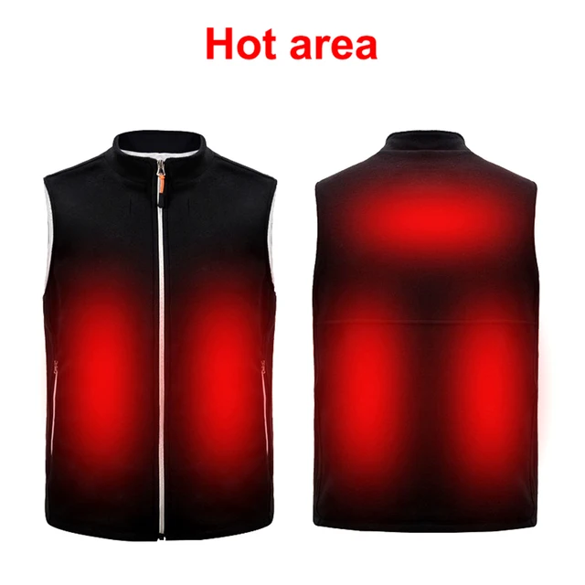 US $20.83 Drop ship 2019 Outdoor Men Electric Heated Vest USB Heating Vest Winter Thermal Polyester Camping H