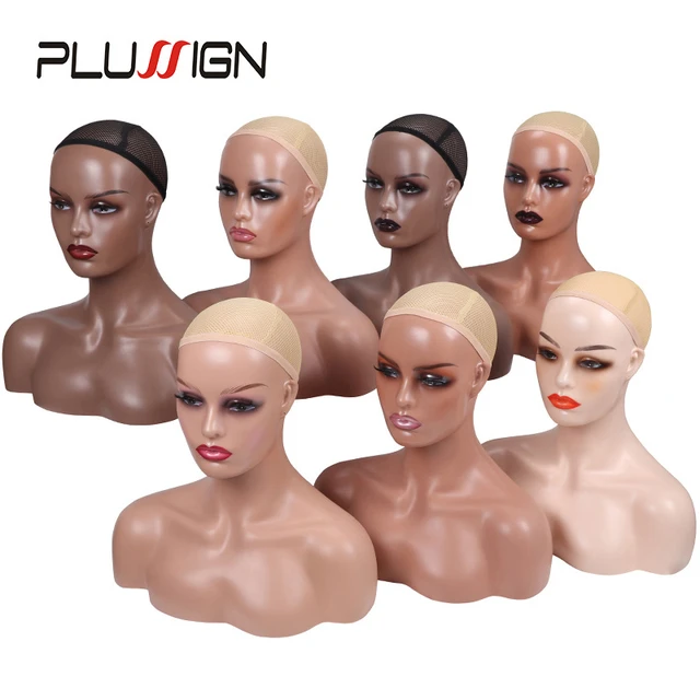 Bald Mannequin Head Stand Holder And Soft Pvc Professional Cosmetology Manikin  Head Shoulder For Making Wigs Display Styling - AliExpress