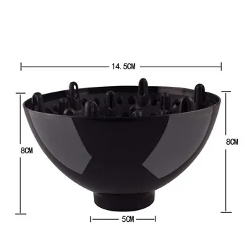 

Professional Black Nozzle Styling Accessories Universal Diffuser Hair Tools Salon Hair Dryer Curl Diffuser Wind