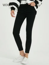 FAKUNTN Slim Pencil Jeans Pants All Base Match Elastic Waist Ankle-length Basic Skinny Denim Trousers Spring Autumn