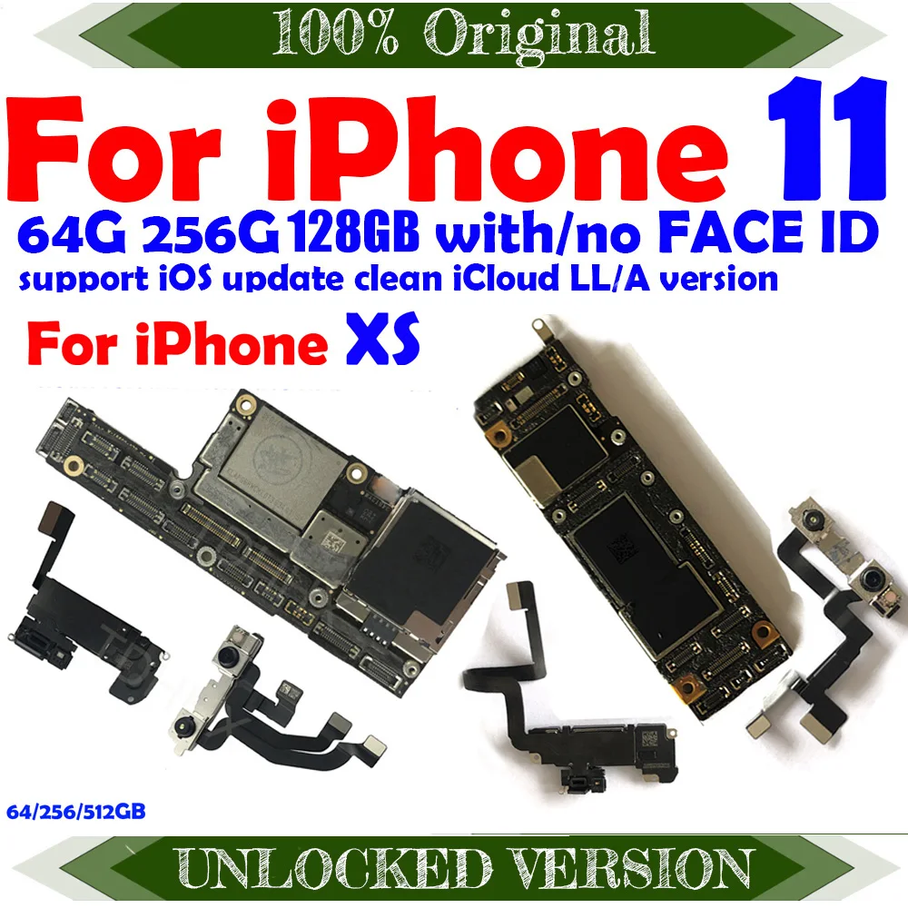 100% Оригинальный разблокированный Бесплатный iCloud для iPhone 11 Pro MAX XR XS X материнская