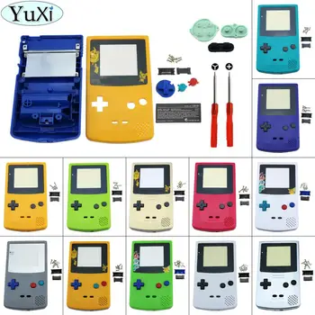 

YuXi Plastic Game Shell Housing Case Cover for Nintend for Gameboy Color Game Console for GBC Shell with conductive d pad + Tool