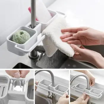 

Storage Organizer For Kitchen Sink Faucet Sponge Soap Storage Type Faucet Rack Holder Adjustable Drain Rack