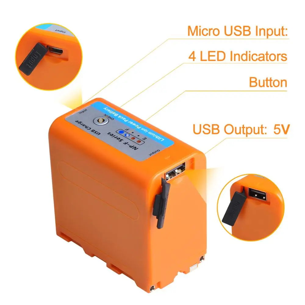 Batmax-bateria Usb para Sony Dcr-vx2100 7800mah Np-f960 Np-f970 F950 Dsr-pd150 Dsr-pd170 Fdr-ax1 Hdr Pcs - Image 2