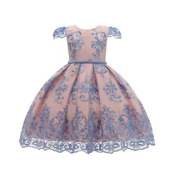 

Luxury Bow Princess Party Dress Baby Girl Clothes Flower Lace Dresses For Girls Formal Birthday Clothes Children Dresses Robe 7T