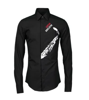 

Cloth Element Musical Instrument Pattern India Men Shirt Male Shirt Brand Men's Wear