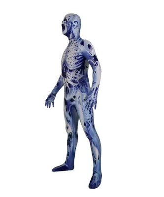 Skull Cosplay Costume Halloween Bodysuit 3D Print Spandex Zentai Full Body Suit