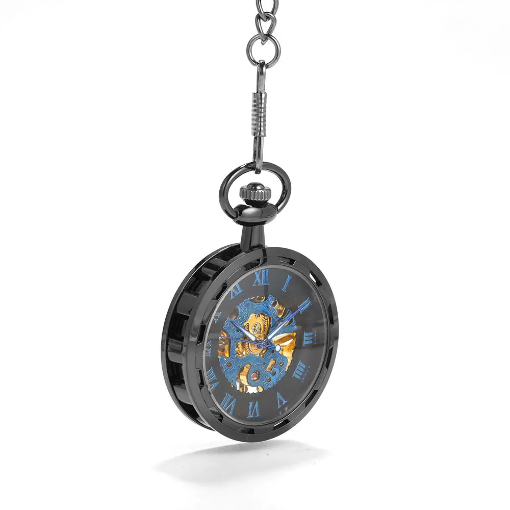 Ретро-колесо, синие весы, римские весы, большие карманные часы, креативный подарок, изысканные раскладные карманные часы