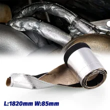 85 мм металлический тепловой щит Теплоизоляционный рукав провода крышка шланга L: 1820 мм