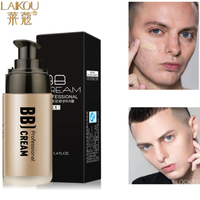 LAIKOU мужской BB крем для лица крем натуральное отбеливание мужской эффективный уход солнцезащитный крем основа под макияж цвет кожи уход за кожей