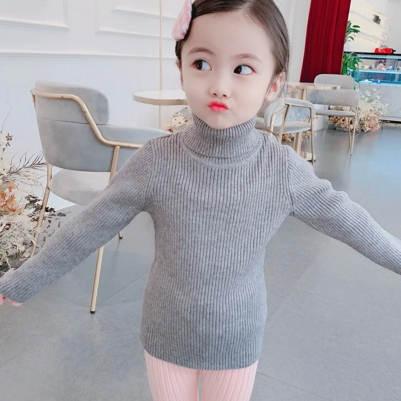 

Childrenswear Soft Dehaired Angora Core-Spun Yarn Neutral Models Men And Women Children High Collar Sweater Sunken Stripe Base S