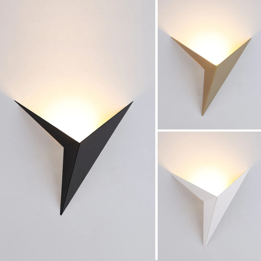 Applique Murale Led En Forme De Triangle, Style Nordique Moderne Et Minimaliste, Éclairage