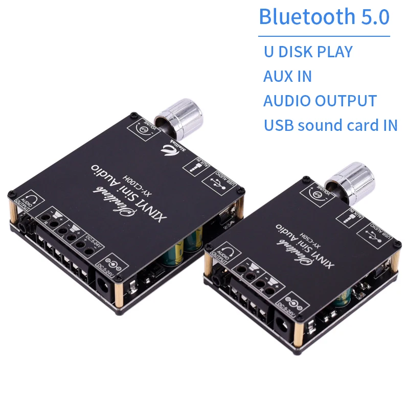 Bluetooth 5 0 AUX TPA3116 плата цифрового усилителя мощности 2x50 Вт 100 динамик стерео аудио
