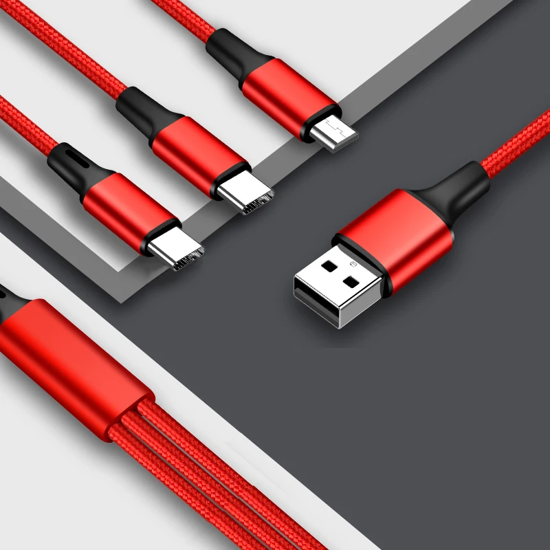 Быстрая зарядка 3 в 1 для samsung Usb type C зарядный кабель для передачи данных для Iphone для Micro Usb 1 м кабель для зарядки IY303