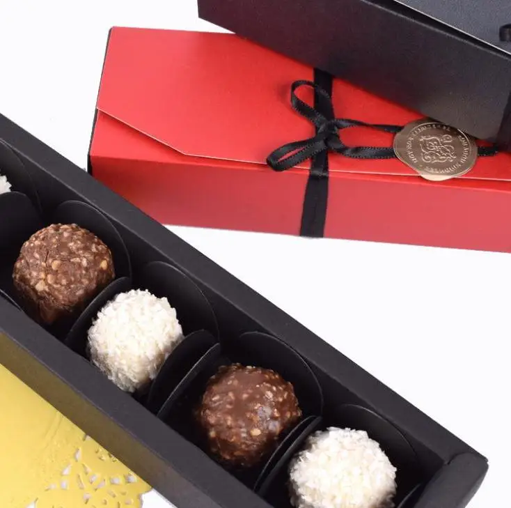 

Black/red Chocolate Paper Box Valentine's Day Christmas Birthday Party Chocolate Gifts Packaging Boxes Wholesale