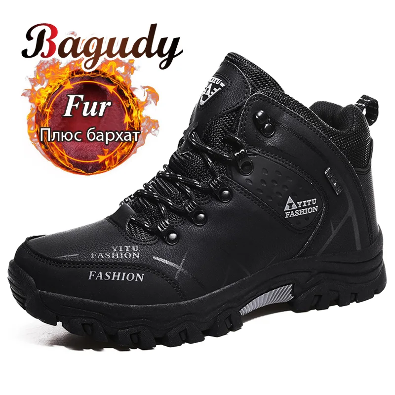Sneakers Work-Shoes Snow-Boots Outdoor Waterproof High-Quality Non-Slip Winter Super-Warm