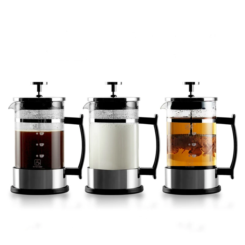 

350ml Small Capacity Black Household Use Stainless Steel Glass French Pressure Pot Filter Cafetiere Coffee Tea Maker Coffee Tool