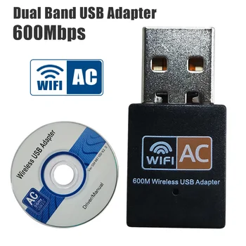 

wireless external ethernet 802.11ac laptop usb 2.4g 5g 600m desktop wifi adapter antena dongle lan wi-fi card longo alcance