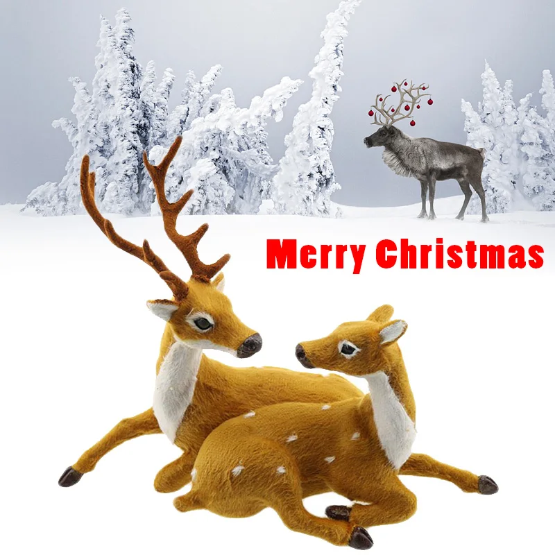 2 шт./упак. моделирование пара принт рождественского оленя и креативный милый подарок для влюбленных, домашний декор