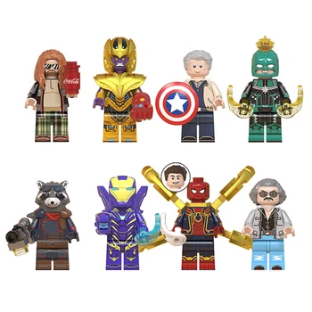 

8pcs/Set DISNEY Avengers Building Blocks Bricks SuperHero Thanos Thor Action Figures Children Christmas Toys for Boys Girls