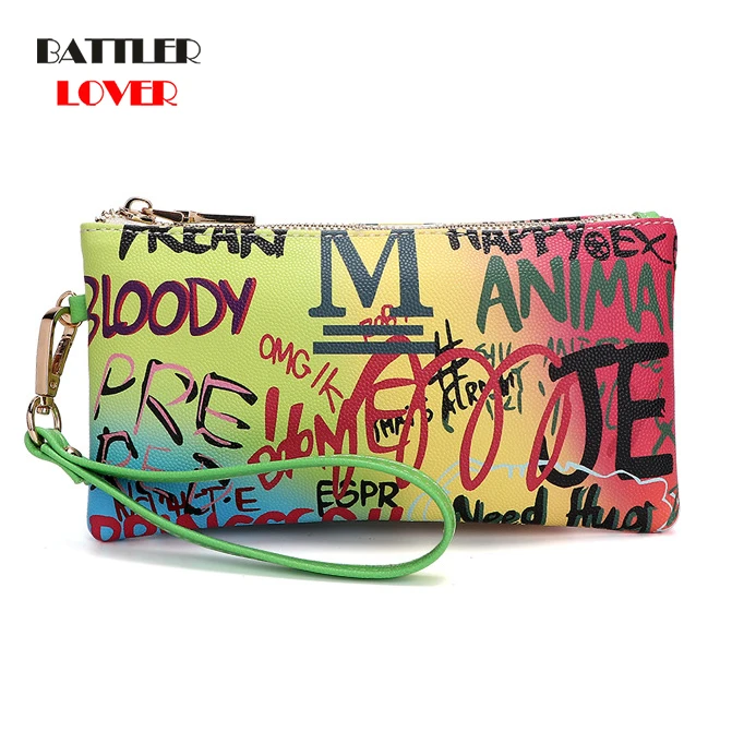 Famous Brand Graffiti Bags for Women Rainbow Color Luxury Designer Shoulder Bags Ladies Purses and Handbags Zipper Soft