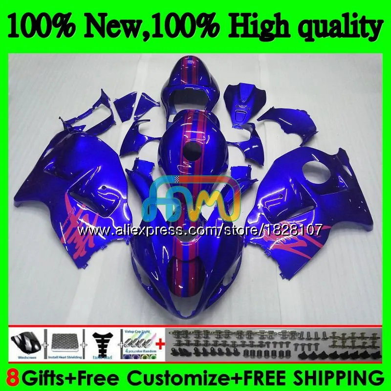 Синий Розовый горячее тело для SUZUKI Hayabusa GSXR 1300 GSXR1300 96 97 98 99 01 48BS. 19 GSXR-1300 1996 1997 1998 1999 2000 2001 обтекатель
