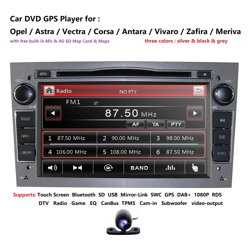 Sale 2 Din Radio Audio Video Car DVD Player For Opel Astra Vectra Antara Zafira Corsa GPS Navigation Bluetooth SWC DVB-T DAB REAR CAM 1