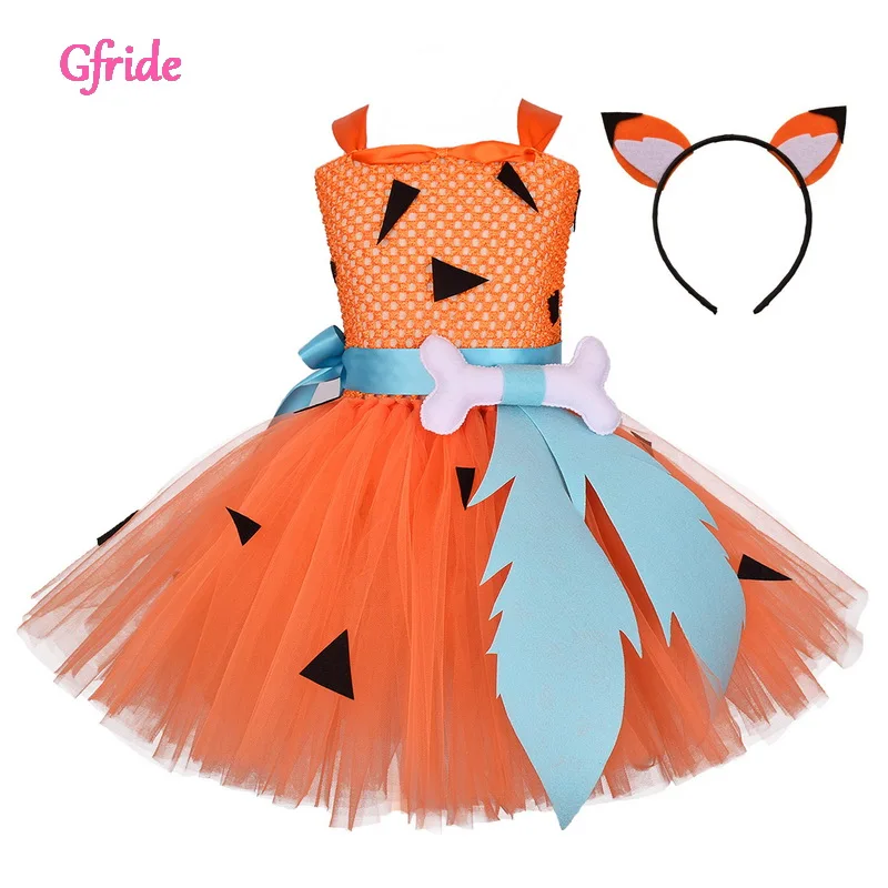 Halloween Cosplay Fox TUTU Dresses For Girl Casual Clothes Toddler Kids Formal Party Orange Cute Fox tail Costumes with headband Halloween Cosplay Fox TUTU Dresses For Girl Casual Clothes Toddler Kids Formal Party Orange Cute Fox tail Costumes with headband