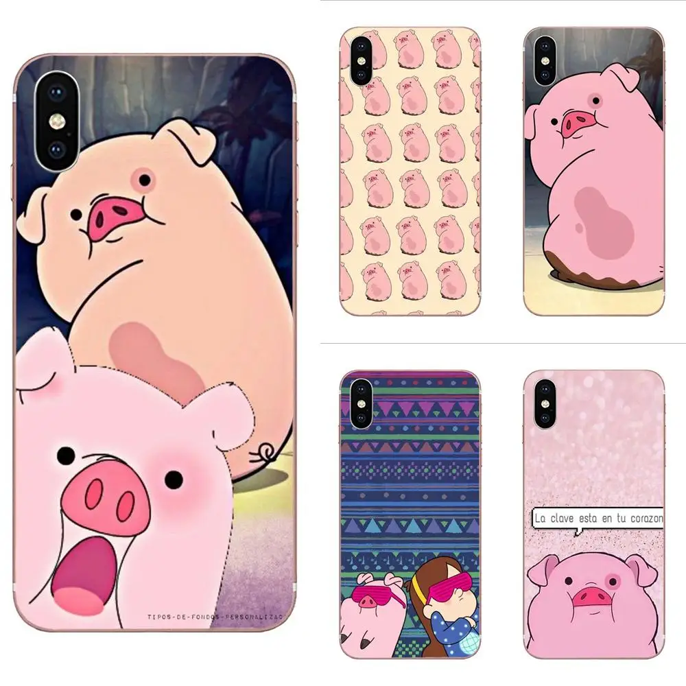 

Nice Phone Cases For Xiaomi Redmi Mi 4 7A 9T K20 CC9 CC9e Note 7 9 Y3 SE Pro Prime Go Play Movie Gravity Falls Waddles Pink Pigs