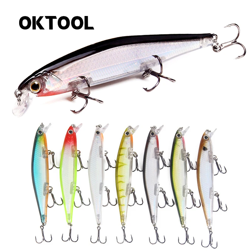 OKTOOL New Professional Bead System Minnow Fishing Lure 11cm 12.9g Sink Float Wobblers Hard Bait Pesca Tackle Crank Jerkbait | Спорт и