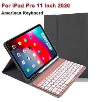 

Backlit Keyboard For IPad Pro 11 Case 2020 Bluetooth Keyboard Tablet Case For IPad Pro 11 2020 Cover with Pen Slot Charger Cable