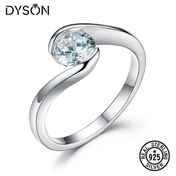 

Dyson Classic Engagement Wedding 925 Sterling Silver Ring For Women With Crystal Zircon Anniversary Gifts 2020 Fine Jewelry