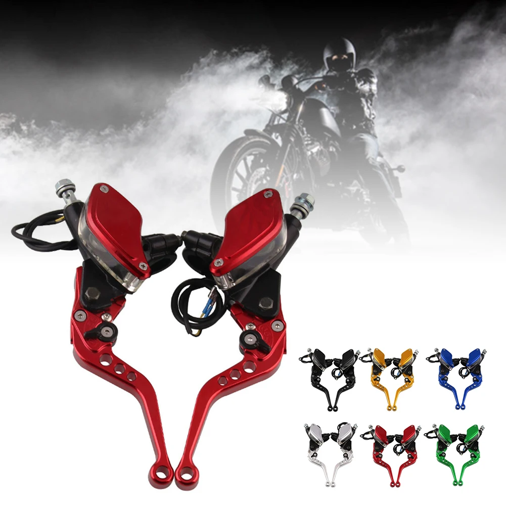 

1pair 22cm 7/8 Motorcycle Master Cylinder Levers Hydraulic Brake Pump Clutch Handles Handlebar Lever Reservoir Set Accessories