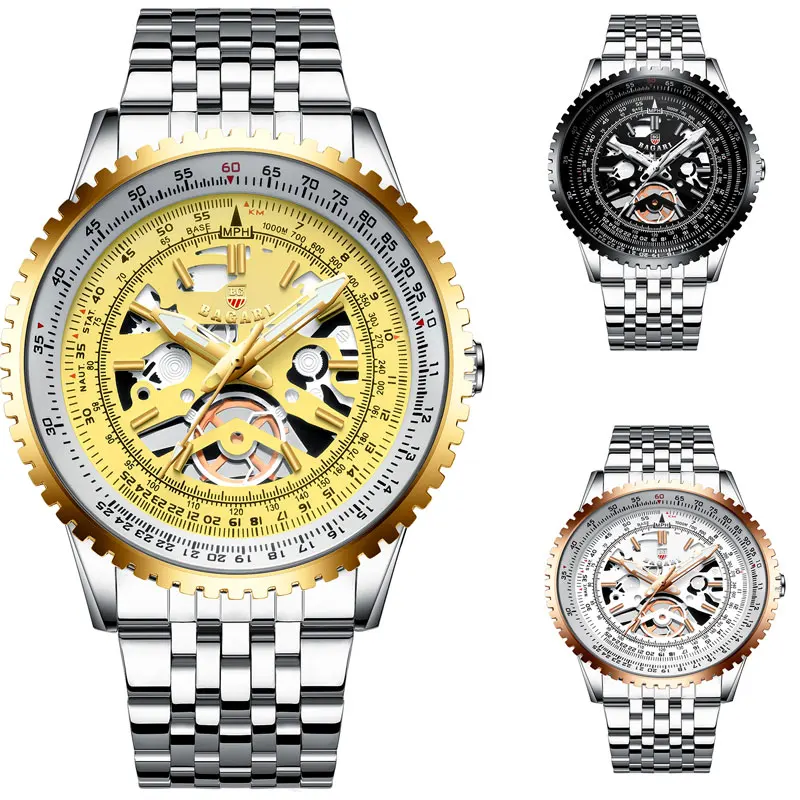 

Creative Gear Watch Men Luxury Stainless Steel Clock Fashion Waterproof Business Sport Quartz WristWatch Male Relogio Masculine