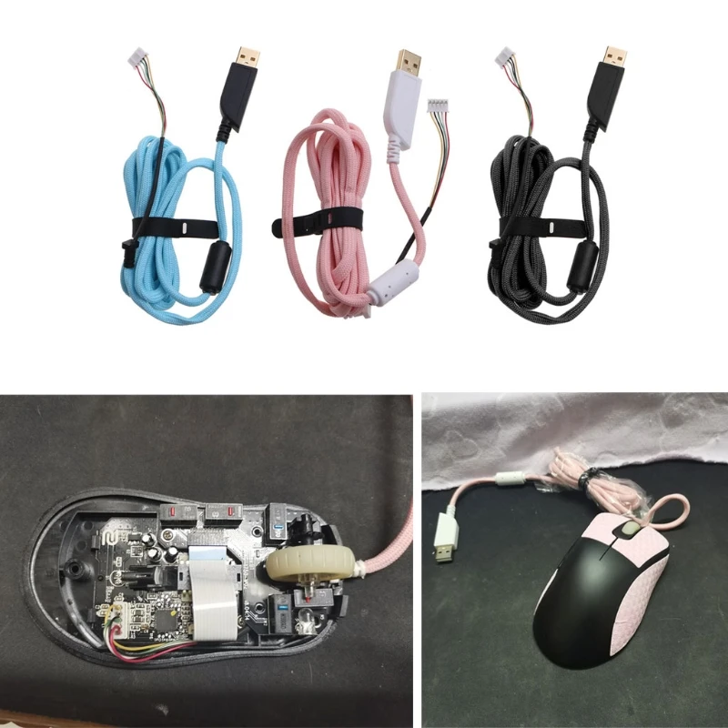 DIY Universal Umbrella Rope Mouse Cables Soft Durable Mouse Line Replacement Mouse Wire for ZOWIE EC1-A EC1-B FK1 Mouse av to hdmi converter