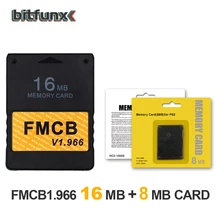 Bitfunx FMCB McBoot слот для карт памяти 16MB v1.966 в новой версии и новая функция+ 8/16/64/128 Мб памяти на картонной подложке