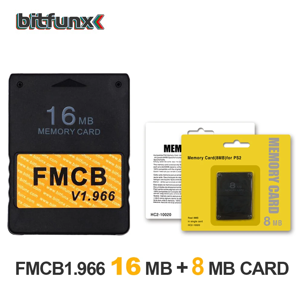 Карта памяти Bitfunx FMCB Free McBoot 16 Мб v1.966 новая версия и функция + комплект карт 8/16/64/128