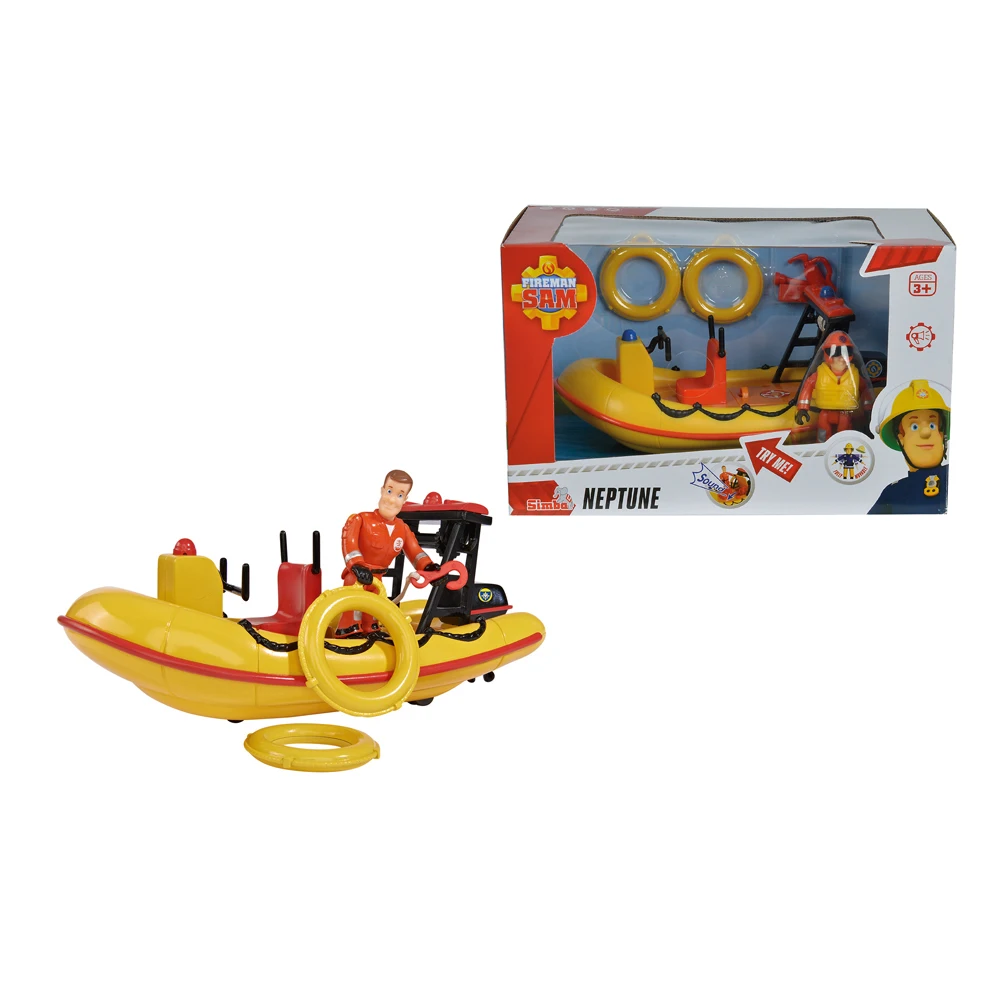 Пожарный Сэм, Лодка спасателей с акс.+ фигурка, 20см, " Simba" 12/12